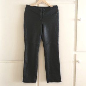 Black Real Leather Pants - Size 10 - EUC - Brandon Thomas